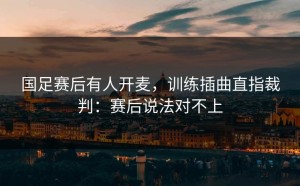 国足赛后有人开麦，训练插曲直指裁判：赛后说法对不上