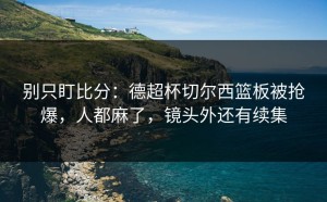别只盯比分：德超杯切尔西篮板被抢爆，人都麻了，镜头外还有续集